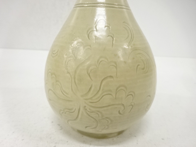  花唐草文　徳利花入(無地箱付)